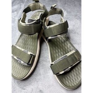 Hey Dude Mens Green Slingback Carson Camo Sports Mode Summer Sandals Size 13